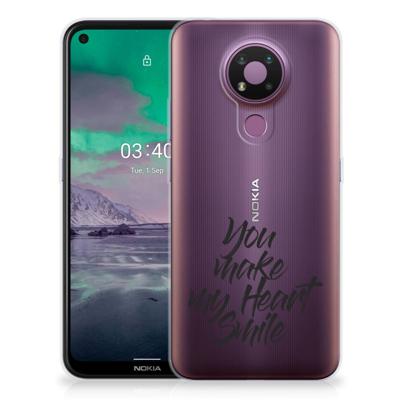 Nokia 3.4 | Siliconen hoesje | met naam Heart Smile Nokia 3.4 | Siliconen hoesje | met naam Heart Smile