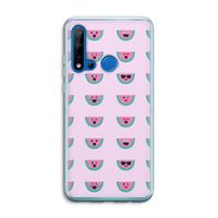 Smiley watermeloenprint: Huawei P20 Lite (2019) Transparant Hoesje