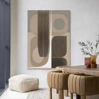 Urban Cotton Wandkleed 'Delicate' 110 x 145cm in Frame - black