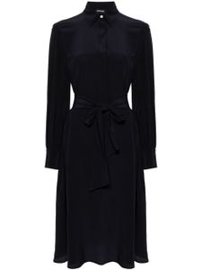 Kiton robe-chemise boutonnée à coupe mi-longue - Bleu