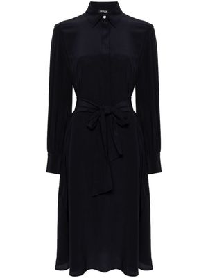 Kiton robe-chemise boutonnée à coupe mi-longue - Bleu