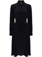 Kiton robe-chemise boutonnée à coupe mi-longue - Bleu