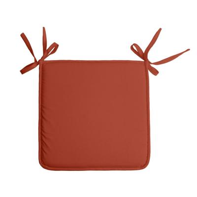 Stof Textile Home stoelkussens - terracotta - 38 x 38 x 3 cm - voor binnen - vierkant
