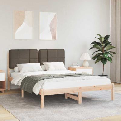Bedframe met Gevoerd Hoofdgedeelte Taupe 160 x 200 cm