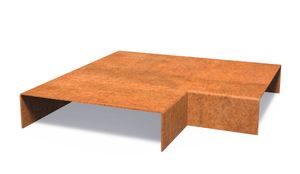 Cortenstaal overzetprofiel (20,4cm.) binnen/buitenhoek 30x30x5cm.