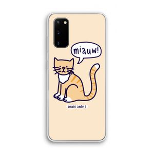 Miauw: Samsung Galaxy S20 Transparant Hoesje