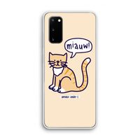 Miauw: Samsung Galaxy S20 Transparant Hoesje