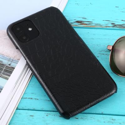 Voor iPhone 11 schokbestendige krokodil textuur beschermhoes (zwart)
