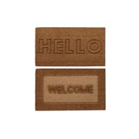Deurmat DKD Home Decor Bruin Rubber Kokosnoot (75 x 45 x 2,3 cm) (2 Stuks)