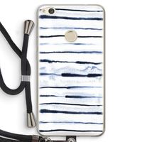 Ink Stripes: Huawei Ascend P8 Lite (2017) Transparant Hoesje met koord
