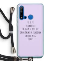 Relatief: Huawei P20 Lite (2019) Transparant Hoesje met koord