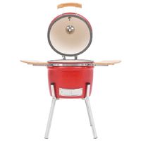 The Living Store Kamado Grill - Keramisch - 33 cm - Inclusief thermometer