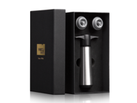 Vacu Vin Wijnpomp met 2 wijnstoppers - Wine Saver RVS - Box - Zilver Vacu Vin Wijnpomp met 2 wijnstoppers - Wine Saver RVS - Box - Zilver