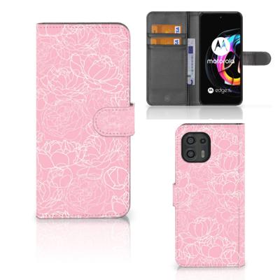 Motorola Edge 20 Lite Hoesje White Flowers