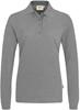 Hakro 215 Women's long-sleeved polo shirt MIKRALINAR® - Mottled Grey - M