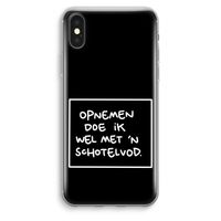 Schotelvod: iPhone XS Max Transparant Hoesje