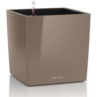 LECHUZA Cube Premium 50 bloempot - complete set, glanzend taupe