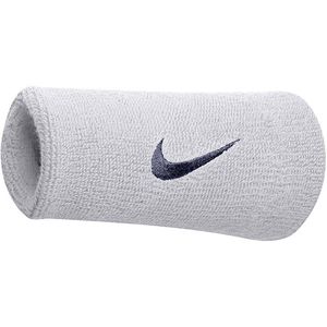 Nike Swoosh Doublewide Wristbands - Handbalkleding - Zweet-en haarbanden - wit/zwart - maat ONE-SIZE