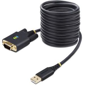 StarTech.com 1P10FFC-USB-SERIAL seriële kabel Zwart 3 m USB Type-A DB-9