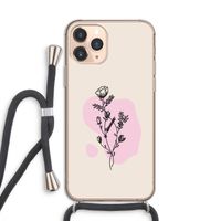 Roses are red: iPhone 11 Pro Transparant Hoesje met koord