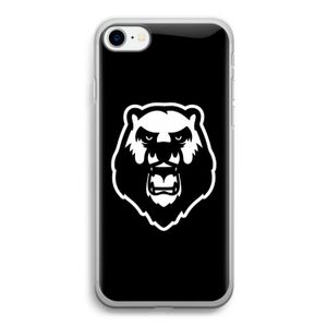 Angry Bear (black): iPhone SE 2020 Transparant Hoesje