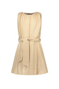 Like Flo Meisjes jurk metallic crepe - Champagne