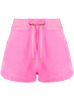 Balmain short de sport en velours à lien de resserrage - Rose