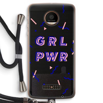 GRL PWR: Motorola Moto Z Force Transparant Hoesje met koord
