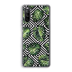 Geometrische jungle: Sony Xperia 10 III Transparant Hoesje