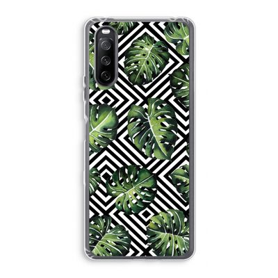 Geometrische jungle: Sony Xperia 10 III Transparant Hoesje