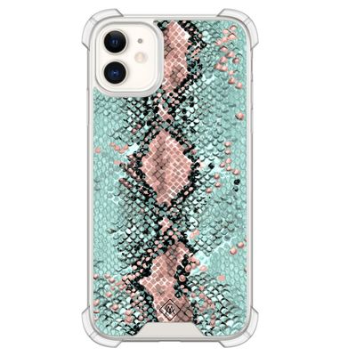 iPhone 11 shockproof hoesje - Snake pastel