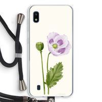 Purple poppy: Samsung Galaxy A10 Transparant Hoesje met koord Purple poppy: Samsung Galaxy A10 Transparant Hoesje met koord