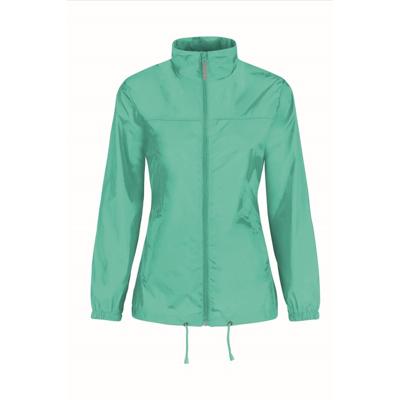 B&C Windbreaker - mintgroen - Sirocco windjas - met capuchon - dames B&C Windbreaker - mintgroen - Sirocco windjas - met capuchon - dames
