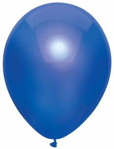 Ballonnen Metallic Navy blauw 30cm - 10 stuks