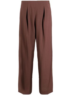 Rejina Pyo pantalon droit à taille haute - Marron