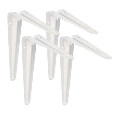 AMIG Plankdrager/planksteun van metaal - 4x - gelakt wit - H250 x B200 mm