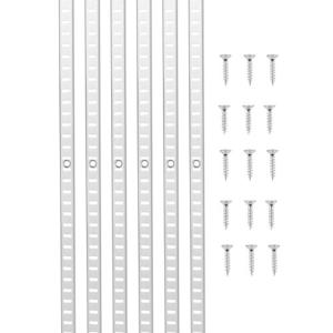 VEVOR Plankrail 923 mm 6-pack Verstelbare Wandplank Pilasters Gemaakt van Staal