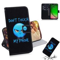 Woede patroon gekleurde tekening horizontale Flip lederen draagtas voor Motorola Moto G7 spelen met houder & kaartsleuven & portemonnee