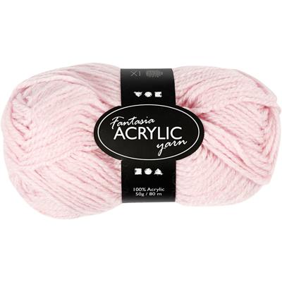 Creativ Company Acrylgaren, lichtrood, 50gr, 80m