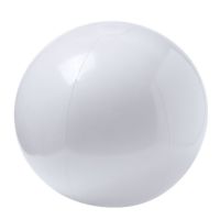 Opblaasbare strandbal extra groot plastic wit 40 cm - thumbnail