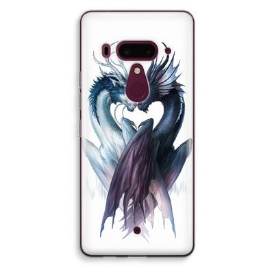 Yin Yang Dragons: HTC U12+ Transparant Hoesje