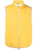 Brunello Cucinelli gilet à design matelassé - Jaune