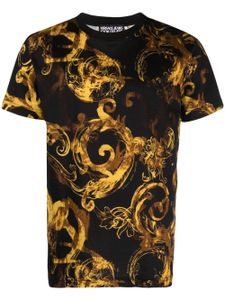 Versace Jeans Couture t-shirt en coton à imprimé Baroque - Noir