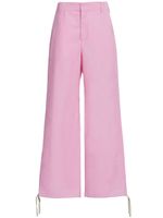 Marni pantalon droit à logo brodé - Blanc