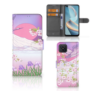 OPPO Reno4 Z Telefoonhoesje met Pasjes Bird Flying