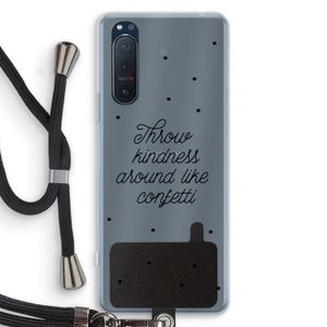 Confetti: Sony Xperia 5 II Transparant Hoesje met koord