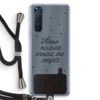 Confetti: Sony Xperia 5 II Transparant Hoesje met koord