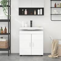 Badkamer wastafelkast met opslag Hoogglans wit 60 x 34 x 63 cm