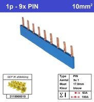 SEP Verdeelkam 1f pin 9 mod 18mm blauw P01009B00
