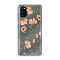 Peachy flowers: Samsung Galaxy A41 Transparant Hoesje